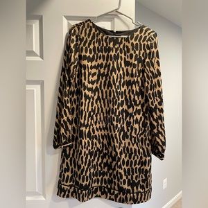 LOFT tunic dress in leopard print